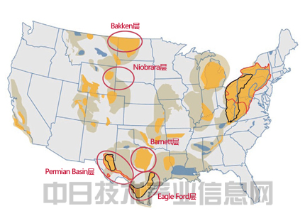 美国北达科他州,蒙大拿州以及加拿大安大略省,曼尼托巴州的bakken层图片