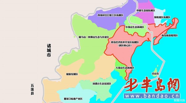 青岛胶南市地图图片