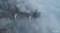 2018年3月29日，山东省烟台市出现平流雾美景，城市建筑时隐时现，仿佛“海市蜃楼”。