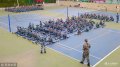 2018年9月14日，济南，2018级山东艺术学院的3000余名新生正在体育场开始大学“第一课”――军训。